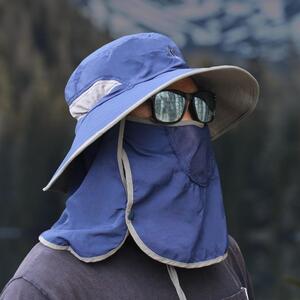 싸파 UV 자외선 차단 모자 캡 네이비 낚시 여행 사파리 등산 캠핑